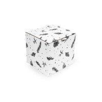 Karton 100x100x100mm biały z nadrukiem świątecznym