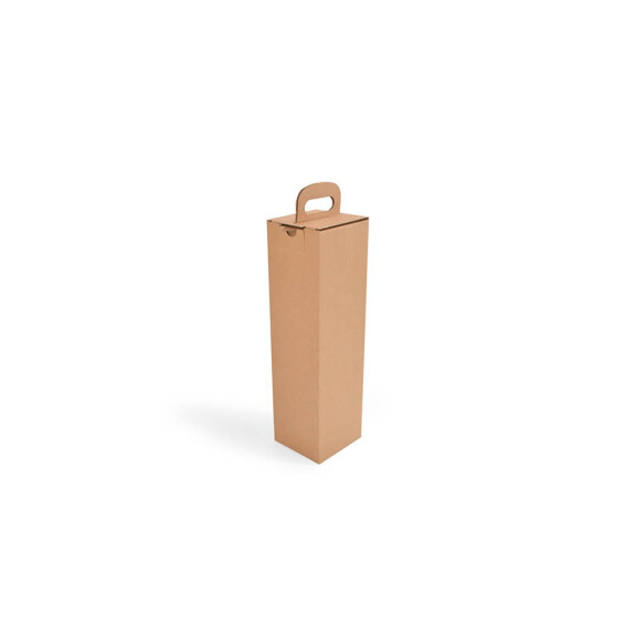 Karton do wina z rączką 90x90x330mm brązowy