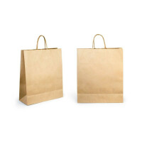 Torba papierowa 240x100x320mm brązowa 90g
