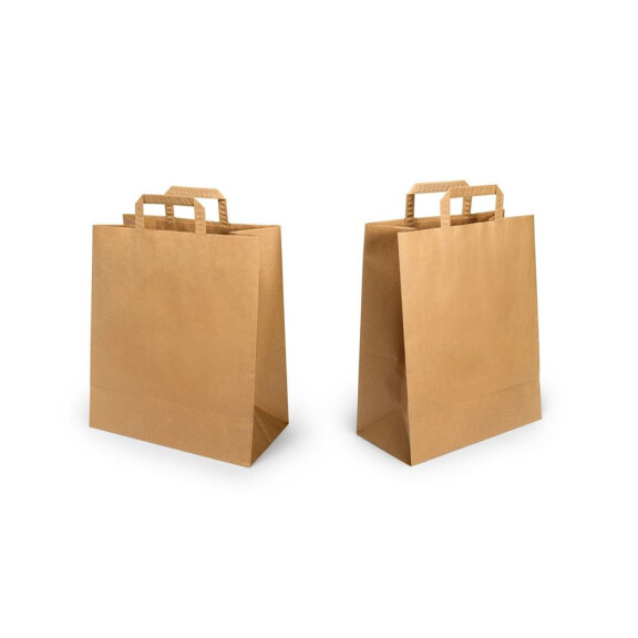 Torba papierowa 260x140x300 mm brązowa 70g