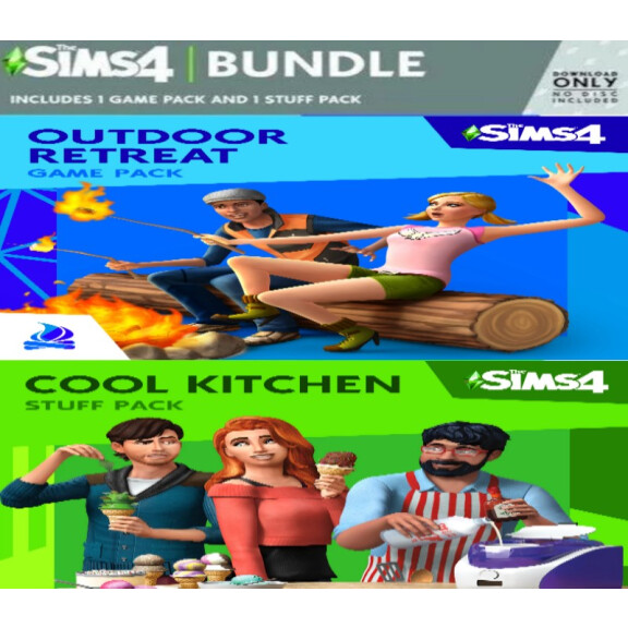 The Sims 4 Bundle Pack: Outdoor Retreat and Cool Kitchen Stuff DLCs Origin CD Key