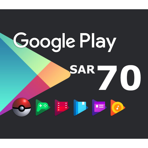 Google Play SAR 70 SA Gift Card