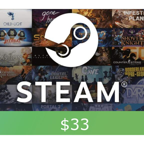 Steam Gift Card $33 Global Activation Code