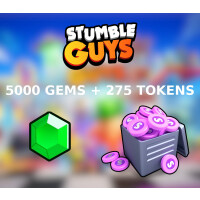 Stumble Guys - 5000 Gems + 275 Tokens Reidos Voucher
