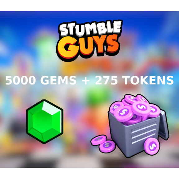 Stumble Guys - 5000 Gems + 275 Tokens Reidos Voucher