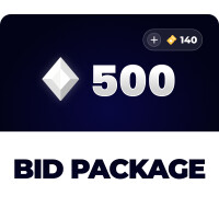 SkinAuctions 500 Bids + 140 Bonus Bids Package