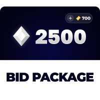 SkinAuctions 2500 Bids + 700 Bonus Bids Package