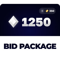 SkinAuctions 1250 Bids + 350 Bonus Bids Package