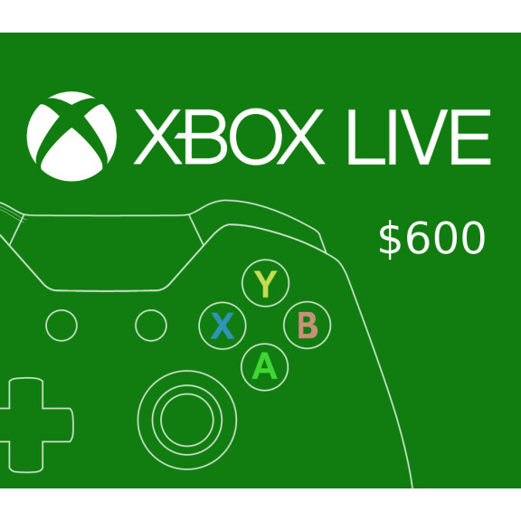 XBOX Live $600 Prepaid Card HK