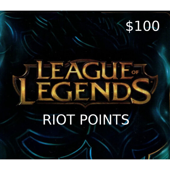 League of Legends 100 USD Prepaid RP Card US