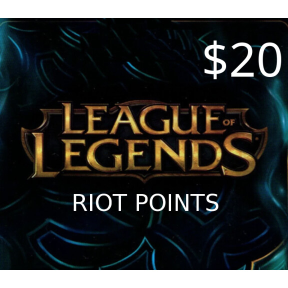League of Legends 20 USD Prepaid RP Card US