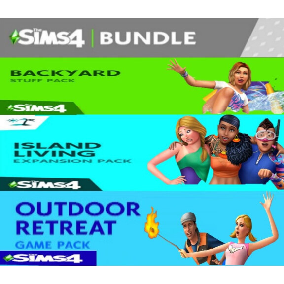 The Sims 4 Outdoor Bundle - Island Living, Outdoor Retreat, and Backyard Stuff DLCs Origin CD Key