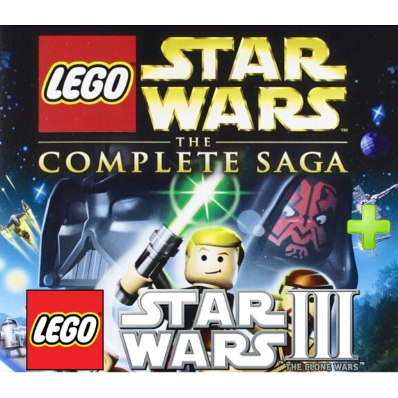 LEGO Star Wars: The Complete Saga and Star Wars III: The Clone Wars Bundle Steam CD Key
