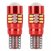 ŻARÓWKI LED CANBUS 27SMD 3014 T10E W5W WHITE 12V 24V