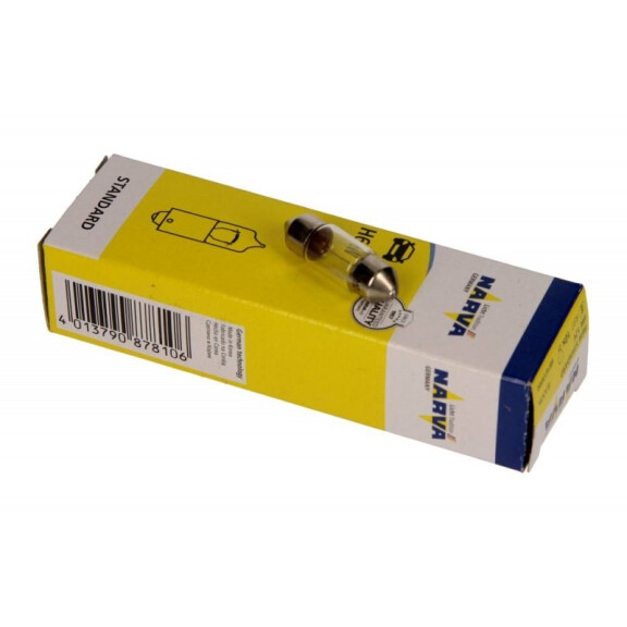 ŻARÓWKA RURKOWA 12V/10W 11X28MM 10SZT (BRAK ECE) 0173153000