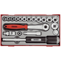 19-ELEMENTOWY ZESTAW KLUCZY NASADOWYCH Z CHWYTEM 3/8 TENG TOOLS TT3819 TT3819