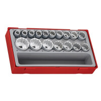 17-ELEMENTOWY ZESTAW NASADEK 12-KĄTNYCH Z CHWYTEM KWADRATOWYM 1/2, TENG TOOLS TT1217 TT1217