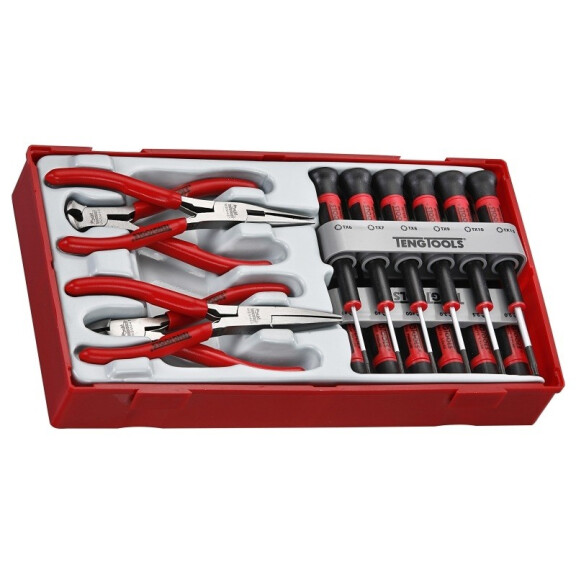 16-ELEMENTOWY ZESTAW WKRĘTAKÓW PRECYZYJNYCH I SZCZYPIEC TENG TOOLS TTMI16 TTMI16