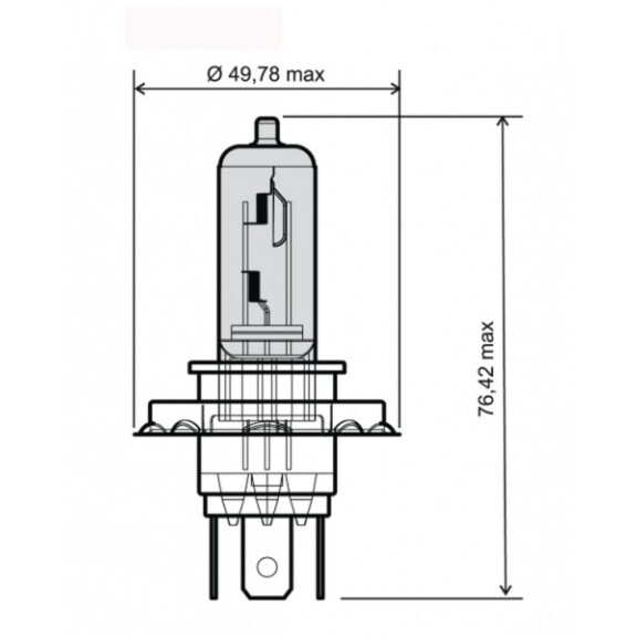 ŻARÓWKA MOTO. H4 12V/60/55W NIEBIESKA 24 651 0050