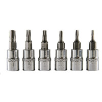 ZESTAW KLUCZY TRZPIENIOWYCH 1/4 TORX T8-T30, 6 CZ. OK014701