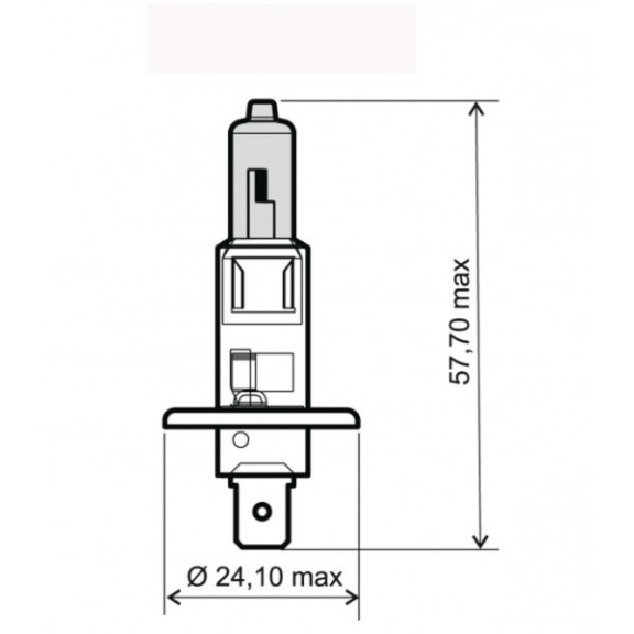 ŻARÓWKA MOTO. H1 12V/55W NIEBIESKA 24 651 0030