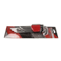 ZESTAW KLUCZY IMBUSOWYCH EXTRA DŁUGICH HEX, W UCHWYCIE, 10 CZ, 1,27-10 MM SE1010XL