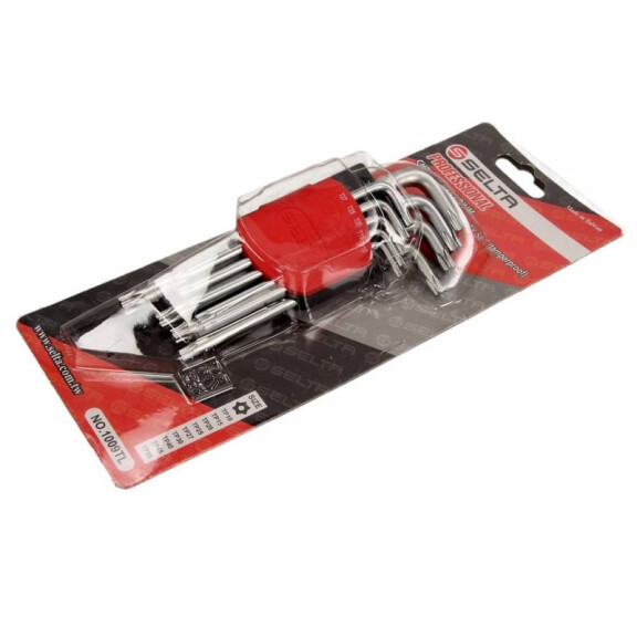 ZESTAW KLUCZY IMBUSOWYCH DŁUGICH TORX SECURITY, W SE1009TL