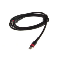 KABEL DO ŁADOWAREK USB-C DO USB-C PD BASEUS CAFULE PD 2.0 QC 3.0 60W 1M (CZARNO-CZERWONY)