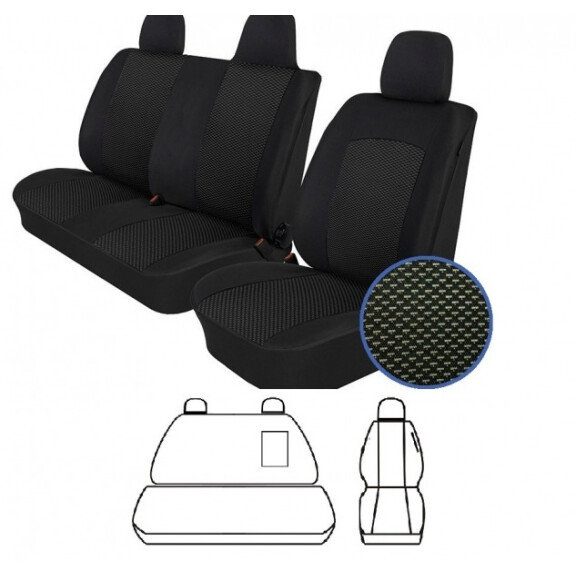 POKROWCE SAMOCHODOWE FIAT SCUDO II, CITROEN JUMPY II, PEUGEOT EXPERT II 06-16 (2+1)
