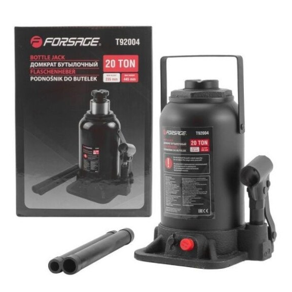 PODNOŚNIK HYDRAULICZNY SŁUPKOWY BUTELKOWY 20T 235-445MM FORSAGE (51359)