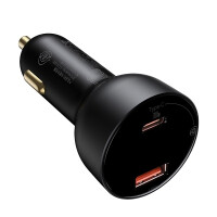 ŁADOWARKA SAMOCHODOWA BASEUS SUPERME USB, USB-C, 100W (CZARNA)