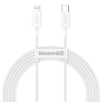KABEL DO ŁADOWAREK USB-C DO LIGHTNING BASEUS SUPERIOR SERIES, 20W, PD, 2M (BIAŁY)