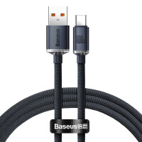 KABEL DO ŁADOWAREK USB DO USB-C BASEUS CRYSTAL SHINE, 100W, 1.2M (CZARNY)