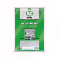 FOLIA OCHRONNA HDPE GRUBOŚĆ 0,007MM 4M X 5M (20 M2) NA POJAZD / BOLL / KARTON 50SZT.