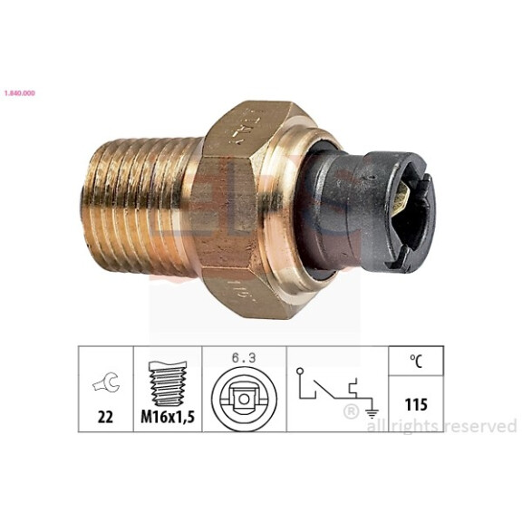 CZUJNIK TEMP WODY FIAT PUNTO 93 KONTROLKA 1.7 TD 7588920