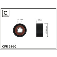 ROLKA PROWADZĄCA ROZRZĄDU RENAULT CLIO II 98 2.0 16V 54x17x32 7701474022