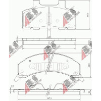 KLOCKI HAMULC. PONTIAC BONNEVILLE 87-92 12321422