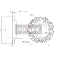 TARCZA HAM. MITSUBISHI PRZÓD PAJERO 00- 24012601241