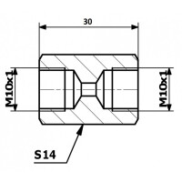 ŁĄCZNIK PRZEWODÓW HAM. WEW. 10X1 SF - WEW. 10X1 SF /L-30 MM/