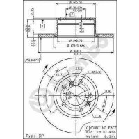 TARCZA HAMULCOWA PRZEDNIA BMW 5 E34 88-95 34111161693
