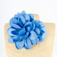 Choker naszyjnik z dwoma kwiatkami baby blue