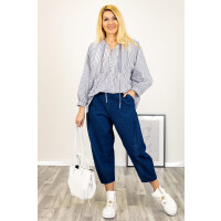 Jeansowe spodnie balloon Canellia drak denim blue