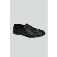 Plecione czarne loafersy 01009B90MNA