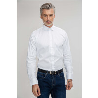 Biała koszula w błękitne romby 01642B00MSA