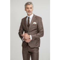 Brązowy garnitur z wełny 130&#039;s Zignone 03025B80KSA