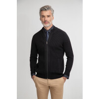 Czarny dzianinowy sweter rozpinany 01042B90SRA