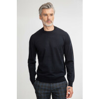 Granatowy dzianinowy sweter 01037A55RRA