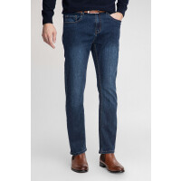 Ciemne granatowe jeansy 01057A75GCA