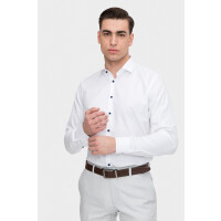Biała koszula z bawełny premium Albiate 01597A00GSA