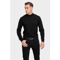 Czarny półgolf męski z dzianiny 01034B90PRB